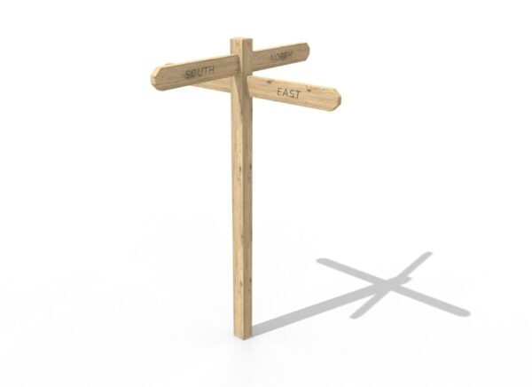 4 Way Sign Post for Schools and Playgrounds