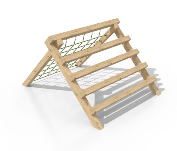A Frame Net Climber Trim Trail - Wooden Playground Installer