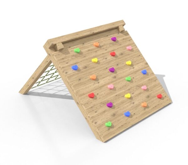 A Frame Rock Net Climber as part of a playground design or trim trail
