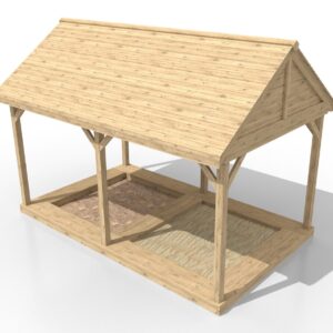 Apex Shelter with Sand and Mud Pit