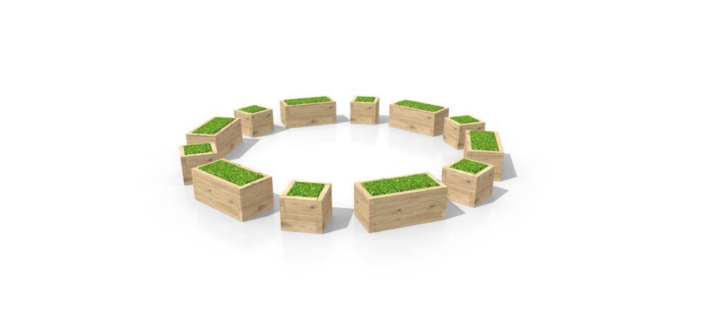 Artificial Grass Circle Seating