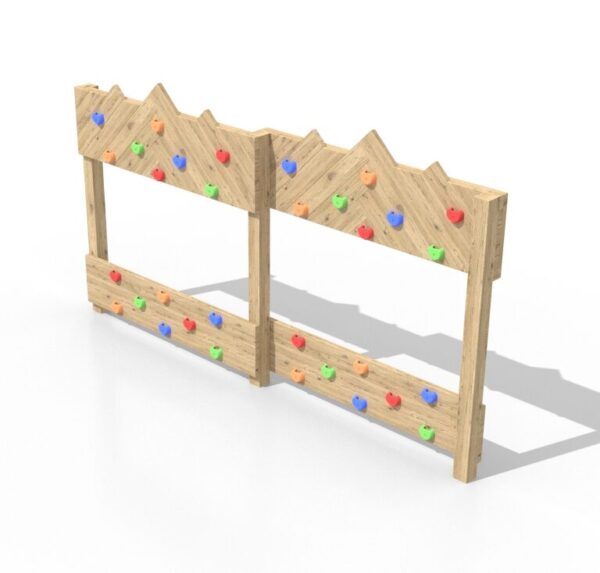 Double Traverse Wall for Trim Trail Obstacle Course for Childrens Play