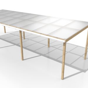 Freestanding Timber Canopy With Polycarb Roof