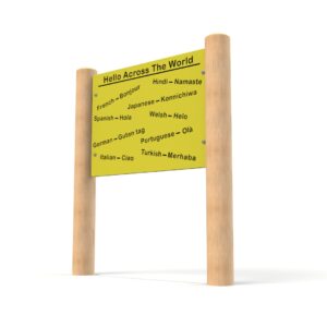 Educational HDPE Hello Accross The World