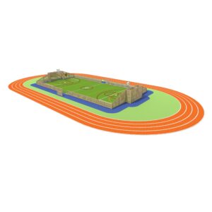 Multi Use Games Area with Spectator Border and Timber Fencing (MUGA)
