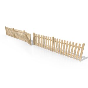 Timber Palisade Fencing and Gate - Timber Fencing for Schools