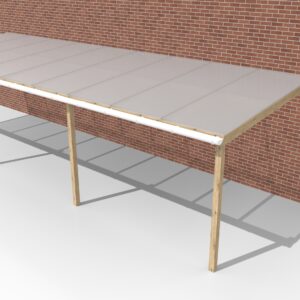 Wall Mounted Timber Canopy With Polycarb Roof