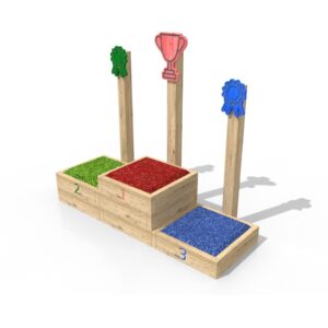 Children’s Podium – Celebrate Every Victory Make every achievement special with our Children’s Podium, a beautifully crafted timber structure designed to inspire confidence, friendly competition, and fun! Perfectly sized for kids, this sturdy podium lets children stand tall and be celebrated, whether they’ve won a race, completed a challenge, or simply taken part in a game. Featuring three levels for 1st, 2nd, and 3rd place, the podium encourages children to enjoy their moment in the spotlight while learning the values of sportsmanship and teamwork. Its solid timber construction ensures safety and stability, making it ideal for playgrounds, schools, sports days, or outdoor events. Durable enough to withstand everyday outdoor use, the Children’s Podium is more than just a platform—it’s a way to build confidence, create memorable experiences, and celebrate every child’s effort. Let every child feel proud with the Children’s Podium - the perfect stage for little champions!