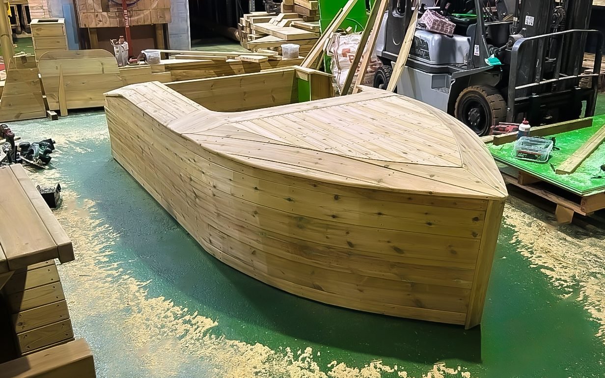 Wingham Wildlife Park Wooden Boat Play Equipment