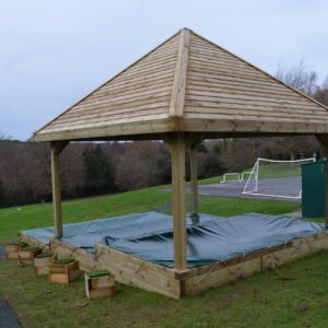 Everyday Play Hand Built Custom Size Sand Pit - Custom Sand Pit for Schools and Attractions with a shelter over - Bespoke Sand Pit
