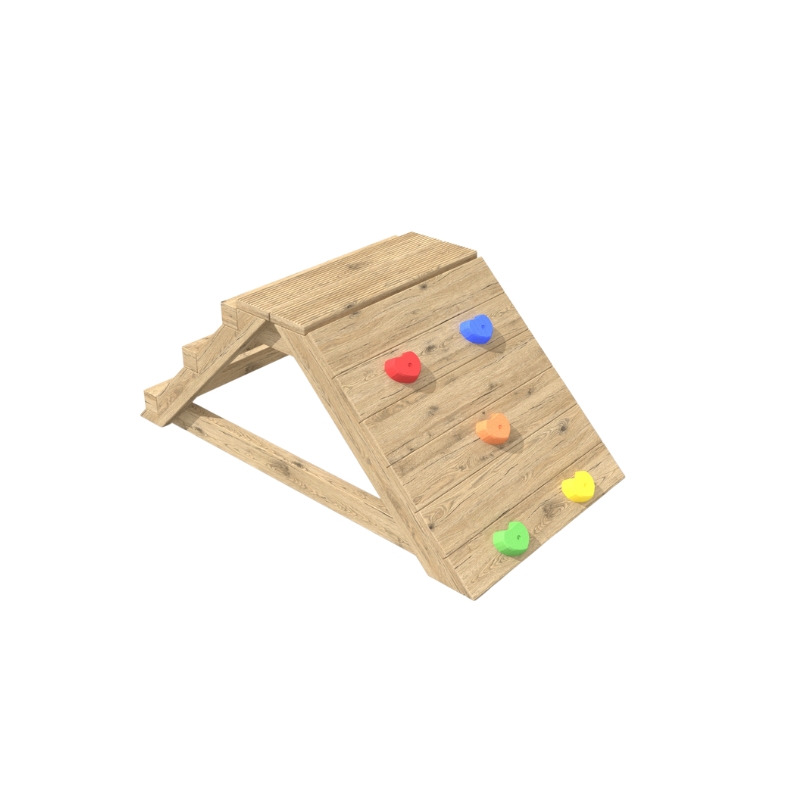 freestanding rock and log climber