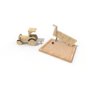 Tractor with Sandpit Trailer