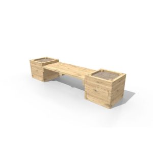 Double Planter with Bench Double Planter with Bench - UK Made