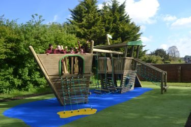 Pirate ship climbing frame