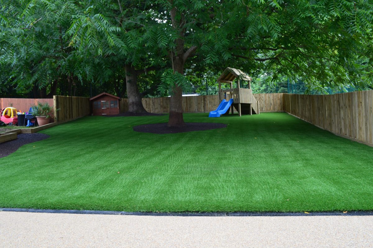St Matthews After Artificial Grass Installation Kent